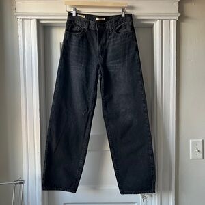 Levi's Black High-Rise Straight Jeans